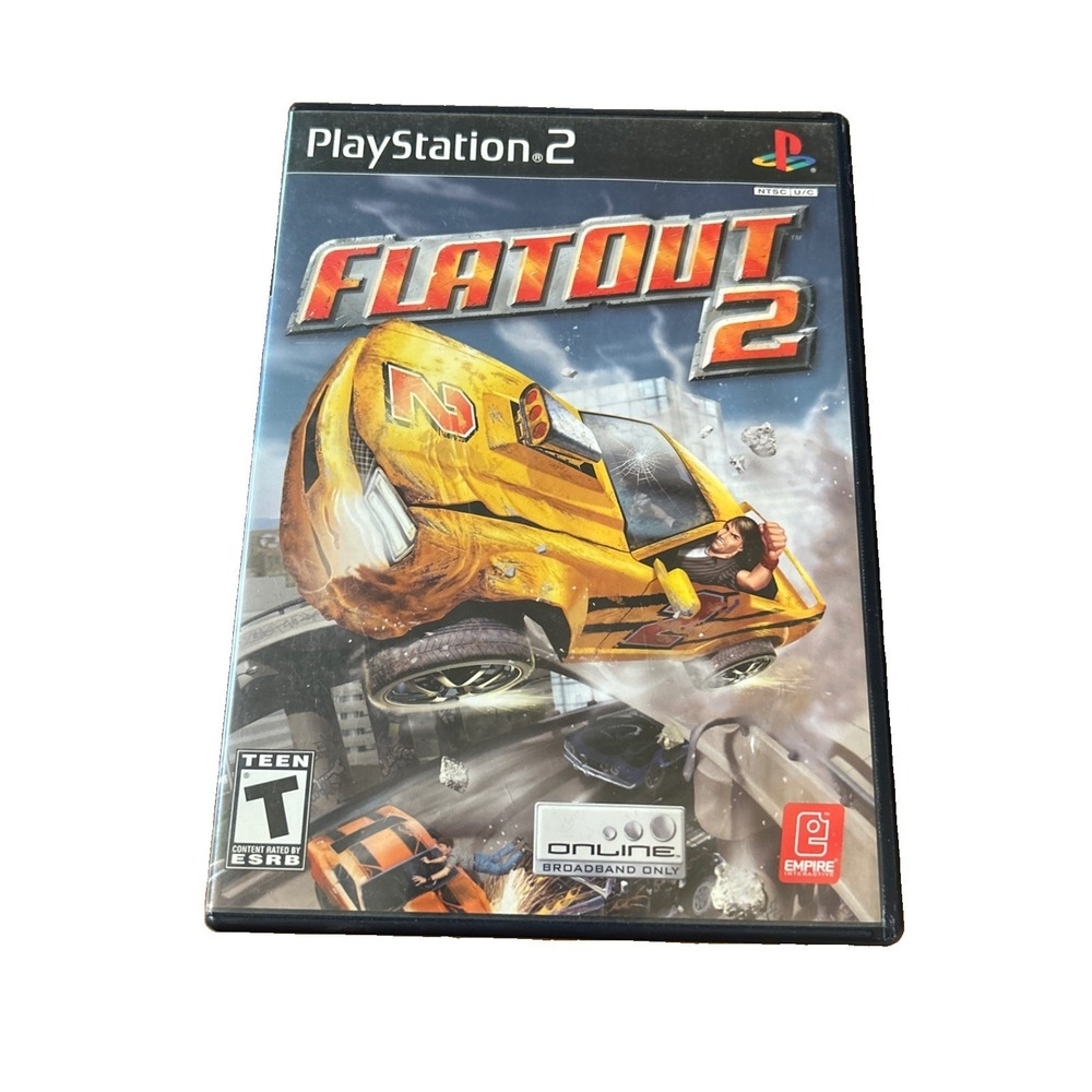 FlatOut 2 PlayStation 2 Video Game Racing Destruction PS2 CIB w/ Manual 2006
